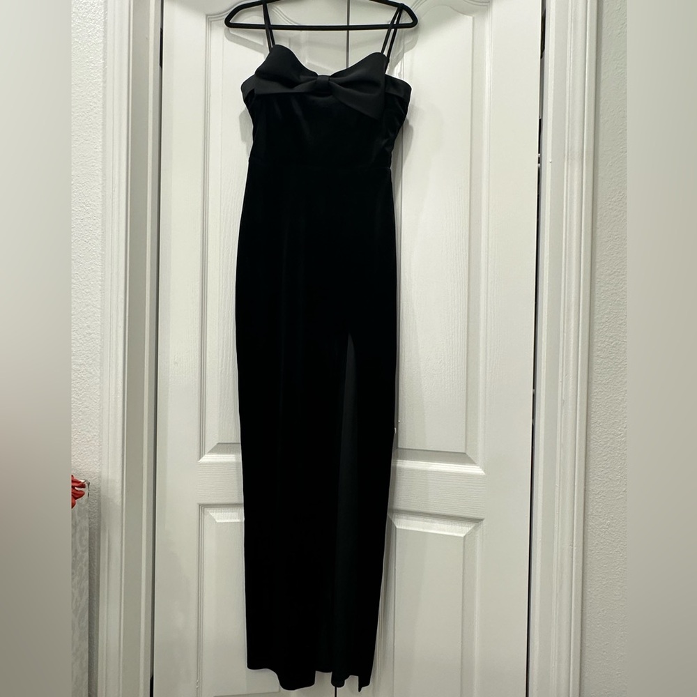 Black velvet dress